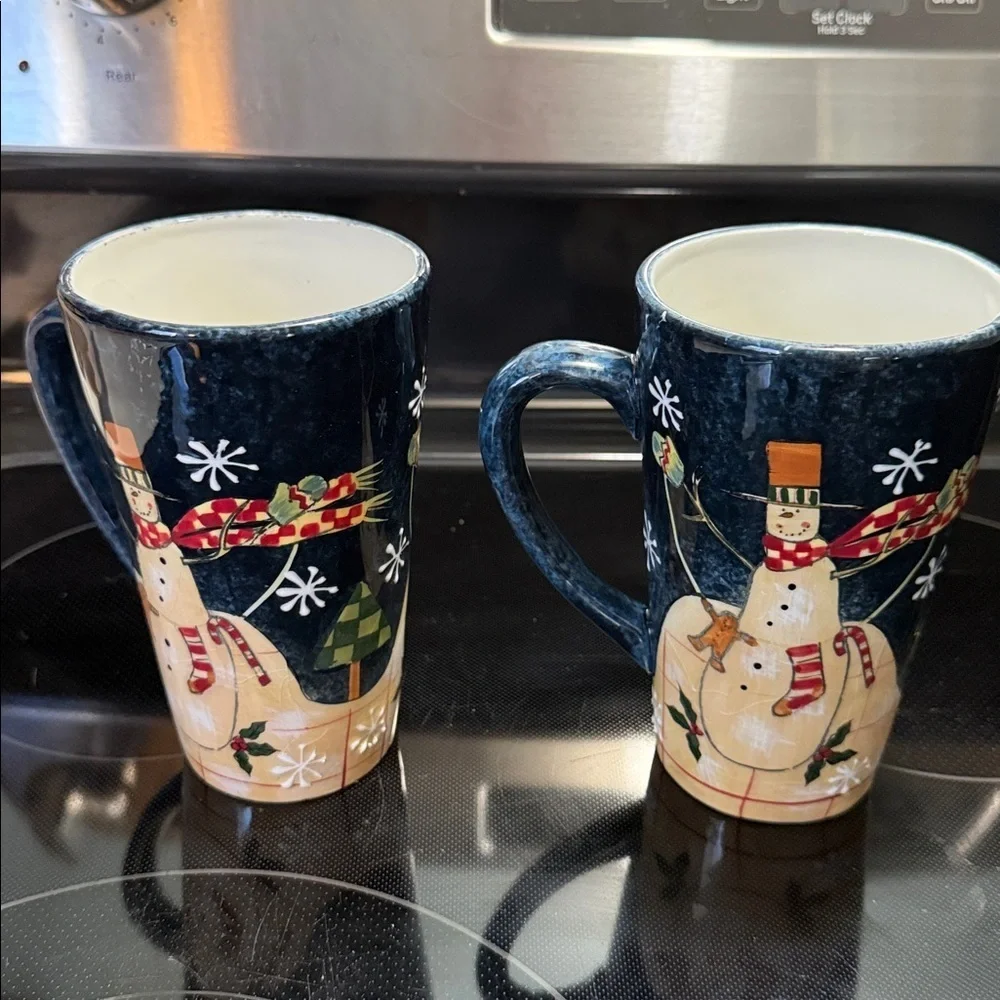 Charming Snowman Holiday Mugs